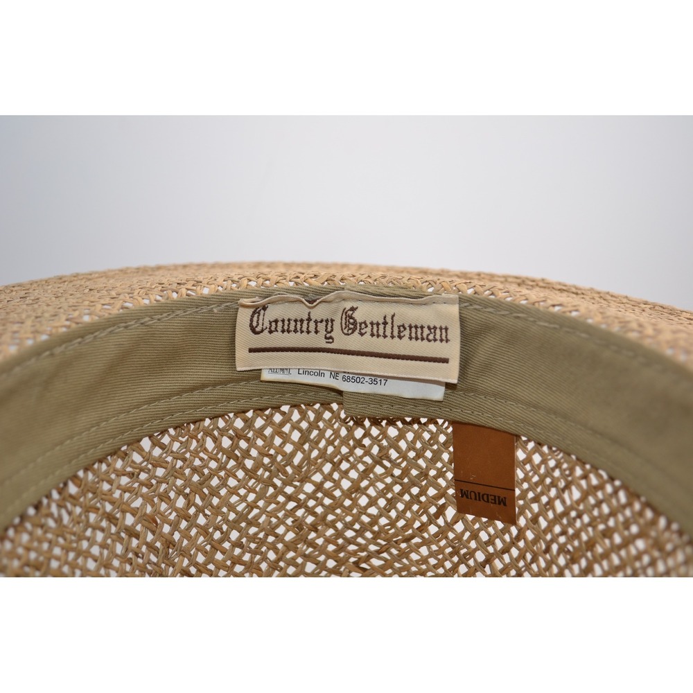 Country Gentleman Mens Straw Fedora Hat Nebraska Huskers Band‎ Medium - Picture 5 of 6